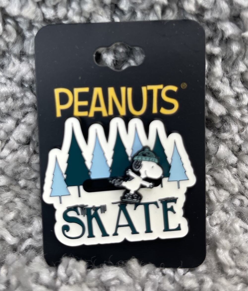 Peanuts Snoopy Skating Sliding Enamel Pin Collectible Enamel Pin Licensed New